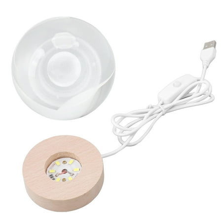 

3D Saturn Night Lamp Crystal Ball Night Light LED Wooden Inter Carving Tabletop Ornaments for Friends Kids Gifts Saturn White Light
