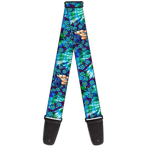 Buckle-Down Guitar Strap, Tattoo Johnny Blue Hair, 2 Inches Wide