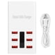 thumbnail image 1 of Adaptador de carga rápida 30W 5V/6A, cargador rápido de distribución inteligente USB de 6 puertos con enchufe estadounidense de 100-240V, 1 of 8