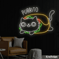 thumbnail image 2 of Craftnamesign Purrito Neon Sign, Cute Cat LED Sign, Tacos Restaurant Decor, 2 of 4