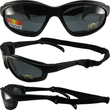 Pacific Coast Sunglasses Freedom Padded Sunglasses Matte Black Frames Grey Lenses