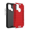 thumbnail image 4 of for Coolpad Suva (CP3669AANB) Boost Mobile Defender Magnetic Brushed Metal Hybrid Shockproof Phone Cover Case, 4 of 4