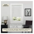 thumbnail image 2 of Cordless Room Darkening Mini Blind - 27 Inch Width, 64 Inch Length, 1" Slat Size - Pearl White - Cordless GII Deluxe Sundown Horizontal Windows Blinds for Interior by Achim Home Decor, 2 of 6