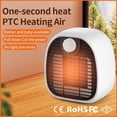 thumbnail image 4 of Mini calentador de interior de 1000 W, termostato de escritorio, ahorro de energía, 4 of 4