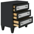thumbnail image 3 of SAFAVIEH Marlon Solid Classic 3 Drawer Mirror Chest, Black, 3 of 9