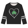 thumbnail image 5 of Blusas y camisas de manga larga con cuello redondo, moda del Día de San Patricio, blusa informal con estampado bonito de manga larga para niños y niñas., 5 of 5