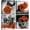 Christmas, variant on Burnt Orange Flower Wall Decor for Bedroom Abstract Grey Orange Rose Pictures Women Couples Bathroom Living Room Wall Art Black and White Floral Paintings Canvas Artwork Home Decoration 16x16" 4 Piece