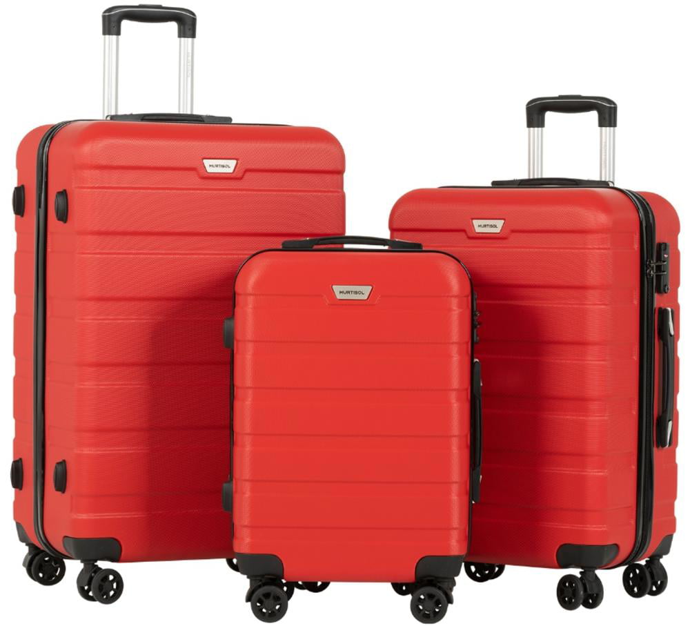 20 24 28 Travel Luggage Set 3 Piece Hardshell Spinner Suitcase TSA Lock Polycarbonate Material 360°Double Wheels 
