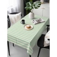 thumbnail image 6 of Sage Green Striped Table Cloth, Modern Simple Farmhouse Beige Waterproof Tablecloth for Rectangle Tables, Reusable Washable Fabric Table Cover for Restaurant Kitchen Dining Tables 60"x120", 6 of 6