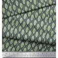 thumbnail image 3 of Soimoi Gray Rayon Fabric Artistic Leaves Fabric Prints By Yard 56 Inch Wide, 3 of 3