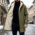 thumbnail image 2 of KICILVS Fleece Lined Jacket Men Zip Up Long Hooded Coat with Pockets for Outdoor Casual Soft Cozy Thick Warm Winter Outerwear, 2 of 6