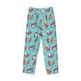 thumbnail image 2 of Vsdgher Sea Otters Family In Blue Water Print Mens Pajama Pants Sleep & Lounge Pants, PJ Bottoms With elastic waistb and Pockets, 2 of 5