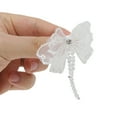 thumbnail image 3 of Unique Bargains 1 Pair Shoelace Charms Fashionable Faux Pearl Bow Fashion Shoe Accessories White, 3 of 5