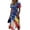 A01-Blue, variant on American Flag Dresses for Women Elegant Midi 4th Of July Dress Short Sleeve A-Line Swing Summer Dresses