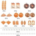 thumbnail image 3 of 1 Box DIY 10 Pairs Thanksgiving Day Food Theme Earring Making Kits Simulation Croissant Baguette Bread Hamburger Toast Resin Pendant Charms with Earring Hooks for Jewelry Making Craft, 3 of 9