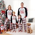 thumbnail image 1 of Conjuntos de pijamas familiares a juego de Navidad, blusa con mangas raglán, pantalones a cuadros, cordón y bolsillos, 1 of 5