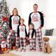 thumbnail image 1 of Conjuntos de pijamas familiares a juego de Navidad, blusa con mangas raglán, pantalones a cuadros, cordón y bolsillos, 1 of 5