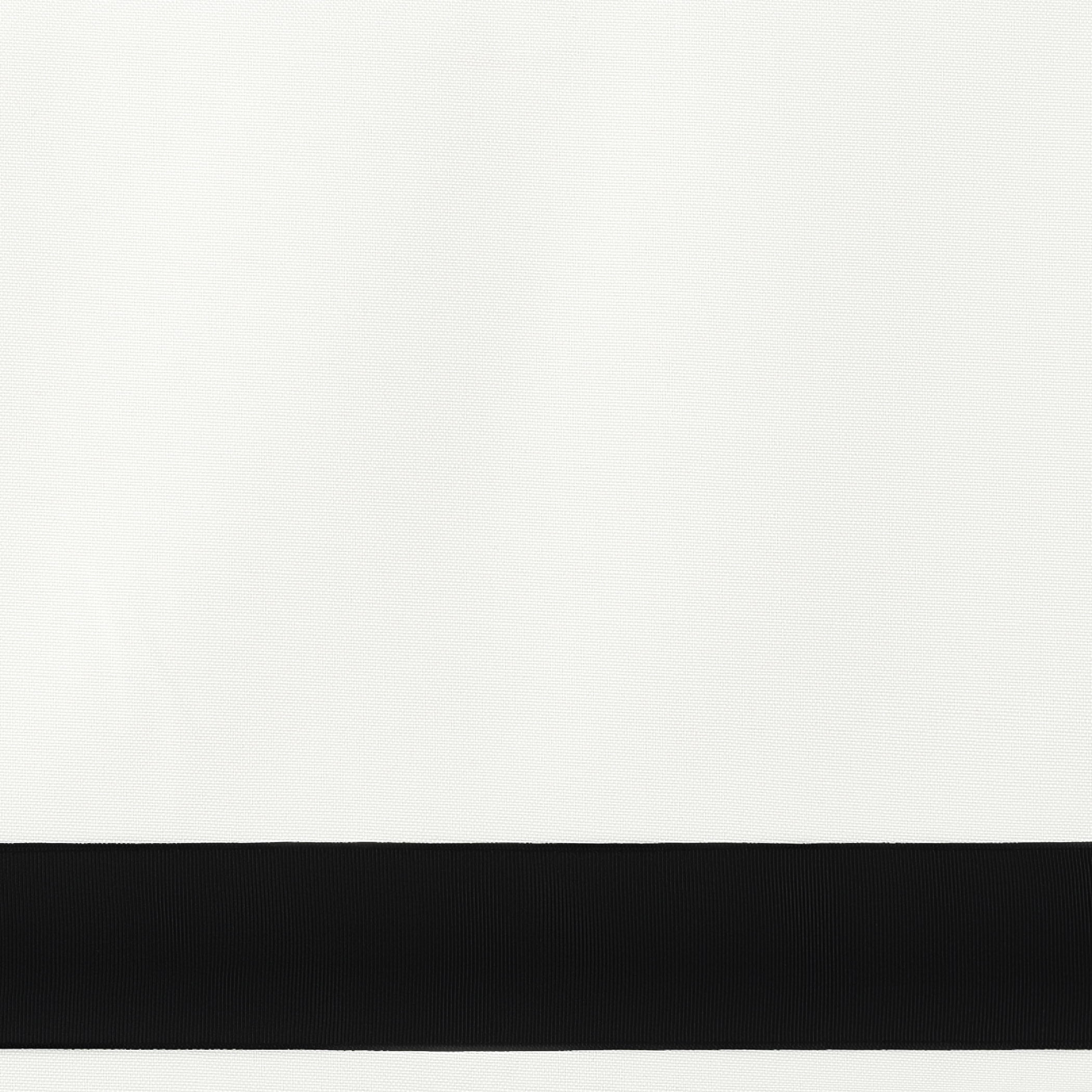 Sun Zero Olander Black Ribbon Border 100% Blackout Cordless Roman Shade, 31"W x 64"L, Black
