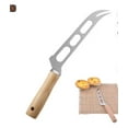 thumbnail image 6 of Cheese Cutting Knives, 10.2 Inch Cheese Slicing Knives With Wooden Handle for Cutting Slicing And Serving, Stainless Steel Cheese Knives For Charcuterie Board, Sandwich, Appetizers(White,10.2x1"), 6 of 6