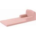 thumbnail image 2 of Qinaqin Kids Sofá 2 en 1 Comfy Toddler Fold Out Convertible to Lounger Foam Chair con Suave Sherpa Gift para Girls y Boys Rosa Crown Grande, 2 of 7