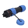 thumbnail image 2 of Conector De Cable De Aviación Macho Hembra, Enchufe De Aviación De 2 Pines Soldadura 20A IP68 Tipo De Tuerca Trasera Impermeable 250 V Para Computadoras Para Equipos De, 2 of 7
