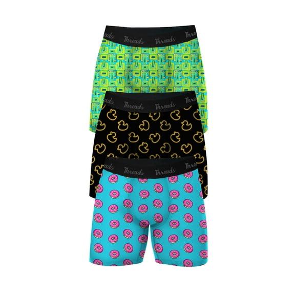 Threads Men's Underware, 6" Performance Mesh Boxer Brief, Lightweight and Breathable, S - XXL, 3 Pack