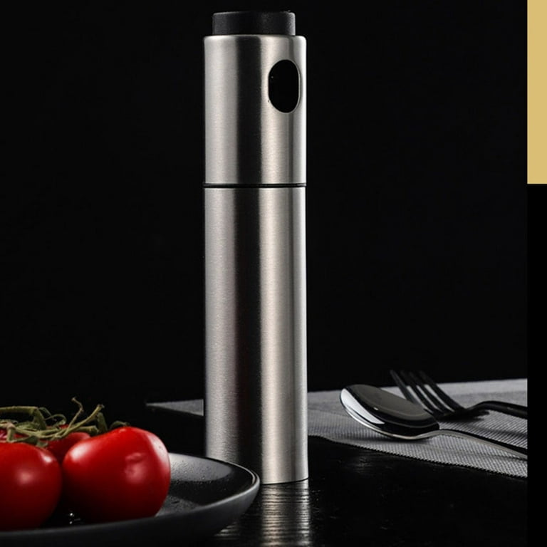 EEEKit Oil Sprayer for Cooking, 100ML + 200ML Set of 2 Refillable Glass  Olive Oil Dispenser Bottle with Funnels for Salad, BBQ, Kitchen Baking