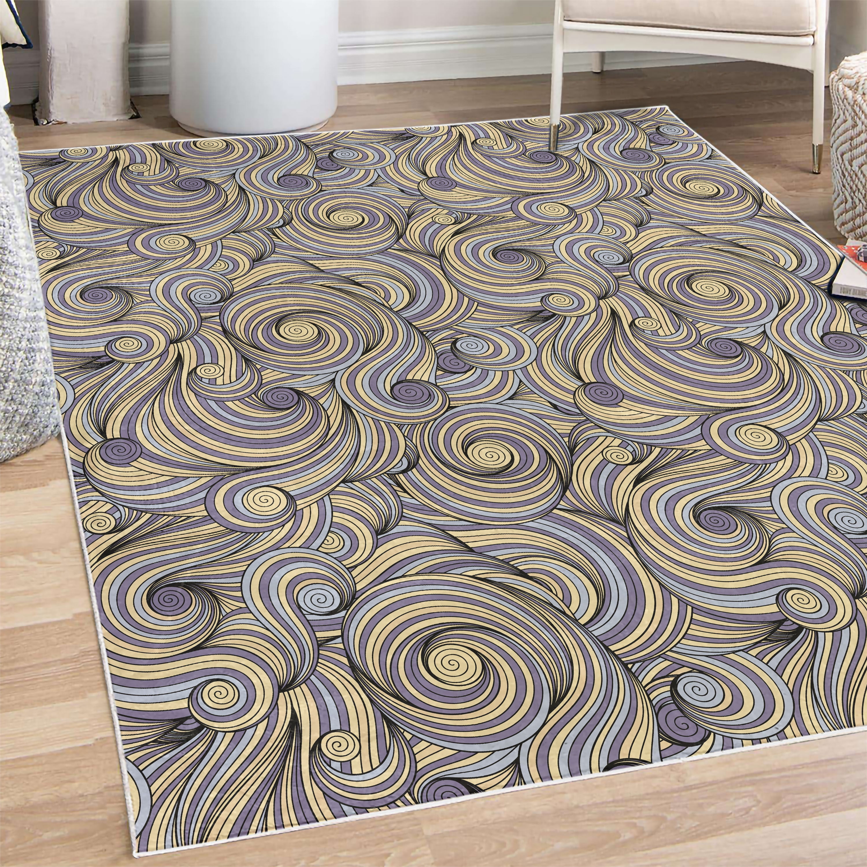 Celebration Rug East Decorative Rug, Modern Autumn Season Wavy Holiday Festival ...