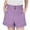 Purple, variant on Running Girl Shorts with Pockets New Girls Summer Cute Shorts Kids High Waisted Casual Wide Leg Roll-Up Bermuda Short Pants Vacation Clothes Pinks 5 Years