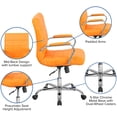 thumbnail image 2 of Silla de Oficina Giratoria Flash Furniture GO-2240-ORG-GG Ejecutiva Cómoda con Respaldo Medio y Brazos Cromados Vinilo Anaranjado Flash Furniture GO-2240-ORG-GG, 2 of 2
