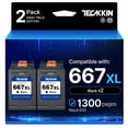 thumbnail image 1 of Cartucho de Tinta TECKKIN Negro Compatible para HP 667XL Deskjet Ink Advantage 1275/2375/2775/6475, 1 of 6