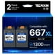 thumbnail image 1 of Cartucho de Tinta TECKKIN Negro Compatible para HP 667XL Deskjet Ink Advantage 1275/2375/2775/6475, 1 of 6