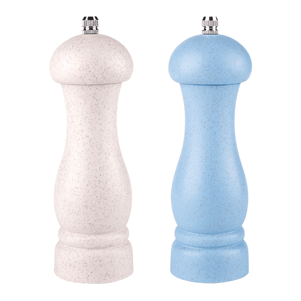 Salt & Pepper Grinder Set – 2 Tall 6 Oz Glass - 180 ml Spice and Sea Salt  Shakers With BONUS Stand - Adjustable Coarseness Mills – Easy To Clean -  Stainless