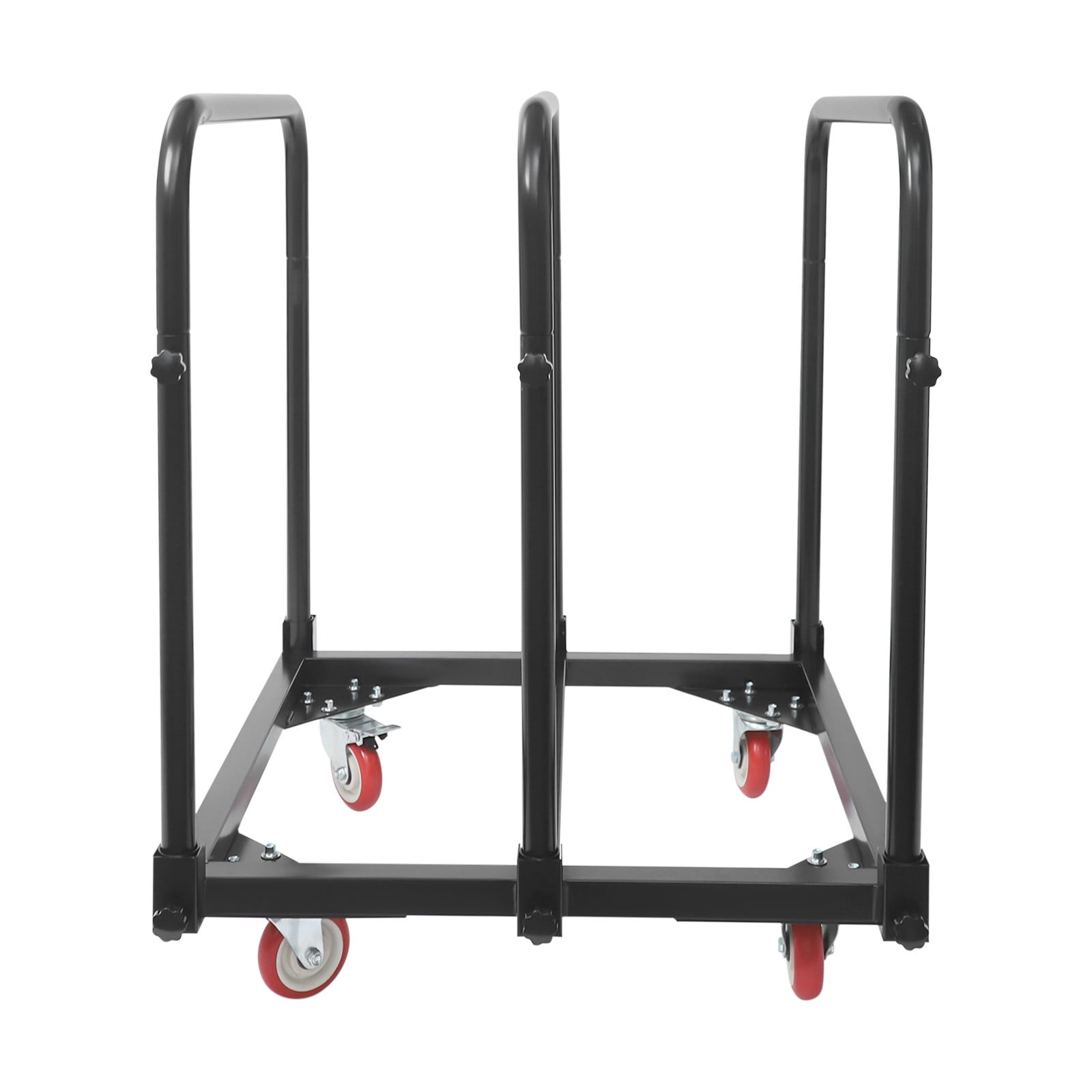 ToppiJoy Heavy Duty Hand Truck Dolly with 4 Swivel Casters, Industrial Hand Cart Hold up to 1400lbs for Plywood, Warehouse, Factory, Workshop (Black)