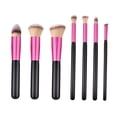 thumbnail image 3 of PENIKOKO 7Pcs Assorted Color Wood Nylon Makeup Brush for Cosmetics Application Round Handle Premium Design, 3 of 7