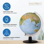 Waypoint Geographic Amazing Earth 2-in-1 Globe with Augmented Reality, 10” Illuminated World Globe, Smart Interactive Globe with Stand, Blue Ocean