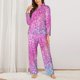 thumbnail image 2 of Balery Fun Rainbow Pink Conjunto de Pijama con Estampado para Mujer, Conjunto de Dos Piezas con Manga Larga, Ropa de Dormir Suave con Bolsillos, Pijamas Cómodos-Large, 2 of 7