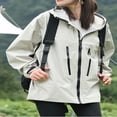 thumbnail image 7 of Cutuoiiu Women's Trench Coat Waterproof Outdoor Stormtrooper Seamless Adhesive Windproof Casual Sports Jacket Gifts, 7 of 7