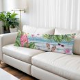 thumbnail image 2 of Summer Flamingo Body Pillow Cover 20 x 60 Inch Decorative Pillow Cover Tropical Plants Botanical Blue Ombre Wood Lumbar Pillowcase Seasonal Rectangle Cushion Case for Couch Sofa Bed Living Room, 2 of 9