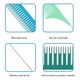 thumbnail image 5 of Juego de 3 peines para peinar el cabello color rosa, antiestáticos, con forma de cola de rata y dientes suaves, ideales para uso en salones de belleza., 5 of 5