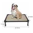 thumbnail image 4 of Veehoo Chew Proof Dog Bed, Cooling Raised Pet Cot, Rustless Aluminum Frame, Beige Coffee, Medium, 4 of 8