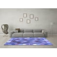 thumbnail image 3 of Ahgly Company Machine Washable Indoor Square Southwestern Blue Country Area Rugs, 3' Square, 3 of 4