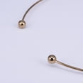 thumbnail image 2 of 6pc 304 Stainless Steel Choker Necklaces Rigid Necklaces with Immovable Round Beads Real 18K Gold Plated Inner Diameter: 14x14.5cm 2mm, 2 of 2
