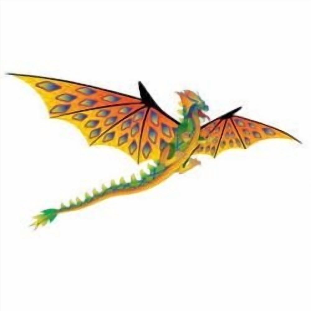 X Kites-76" Wingspan 3-d Kite: Green Dragon Multi-Colored