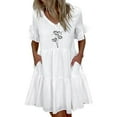 thumbnail image 1 of Birdeem Robes de Plage pour Femmes Aguichant Hawaïennes Imprimées Tropicales Sans Manches Mini Robe d'Été Ample Confortable Boho, 1 of 6