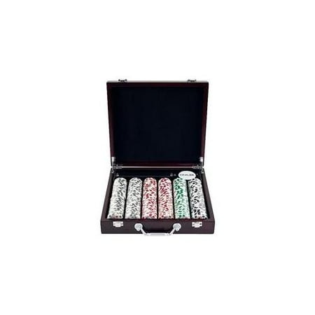 300 11. 5g 4 Aces Poker Chip Set in Cigar Tray Chip Case