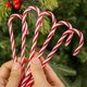 thumbnail image 4 of 100/10 piezas de adornos navideños de plástico con forma de bastón de caramelo para colgar en el árbol de Navidad, bastones de caramelo retorcidos para fiestas en interiores, 4 of 5