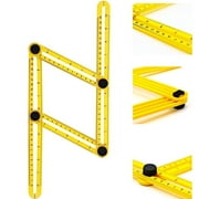 Measurement Tool, Multi-Angle Layout Tools Template Tool Ruler For Builders/Handymen/Crafts/Carpenter Yellow 25Cm