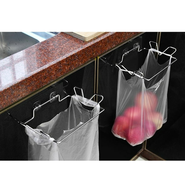Likem Over Door Plastic Bag Holder Cupboard Door Rubbish Bin Bag Holder