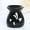 Black, variant on Warmself Delicate Romantic Metal Tealight Candle Holder Oil Tart Burner Aroma Diffuser Furnace Home Decoration Gradient Green